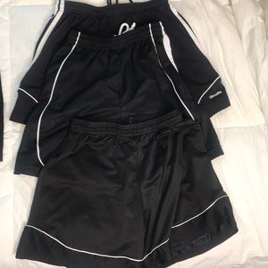 Three pair soccer shorts.